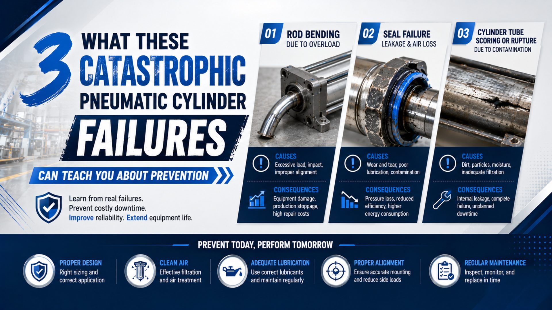 What These 3 Catastrophic Pneumatic Cylinder Failures Can Teach You About Prevention featured image