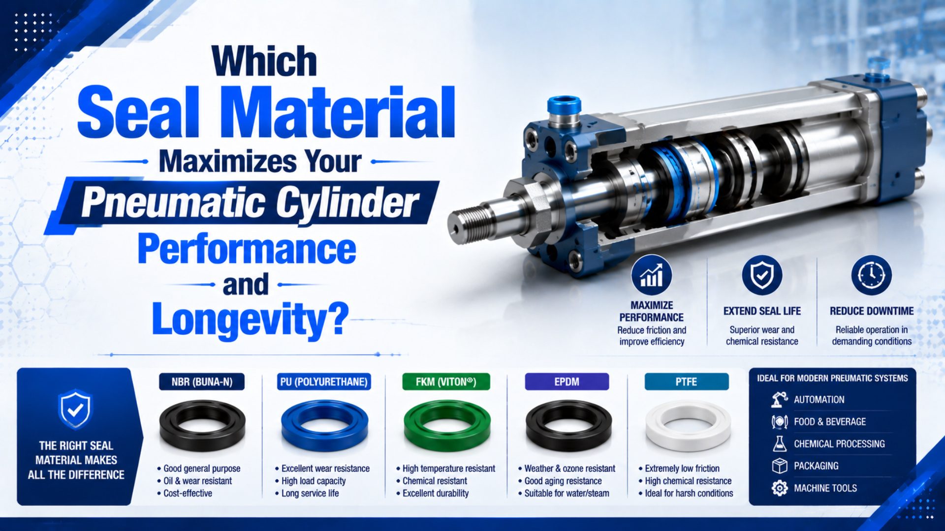 Which Seal Material Maximizes Your Pneumatic Cylinder Performance and Longevity? featured image