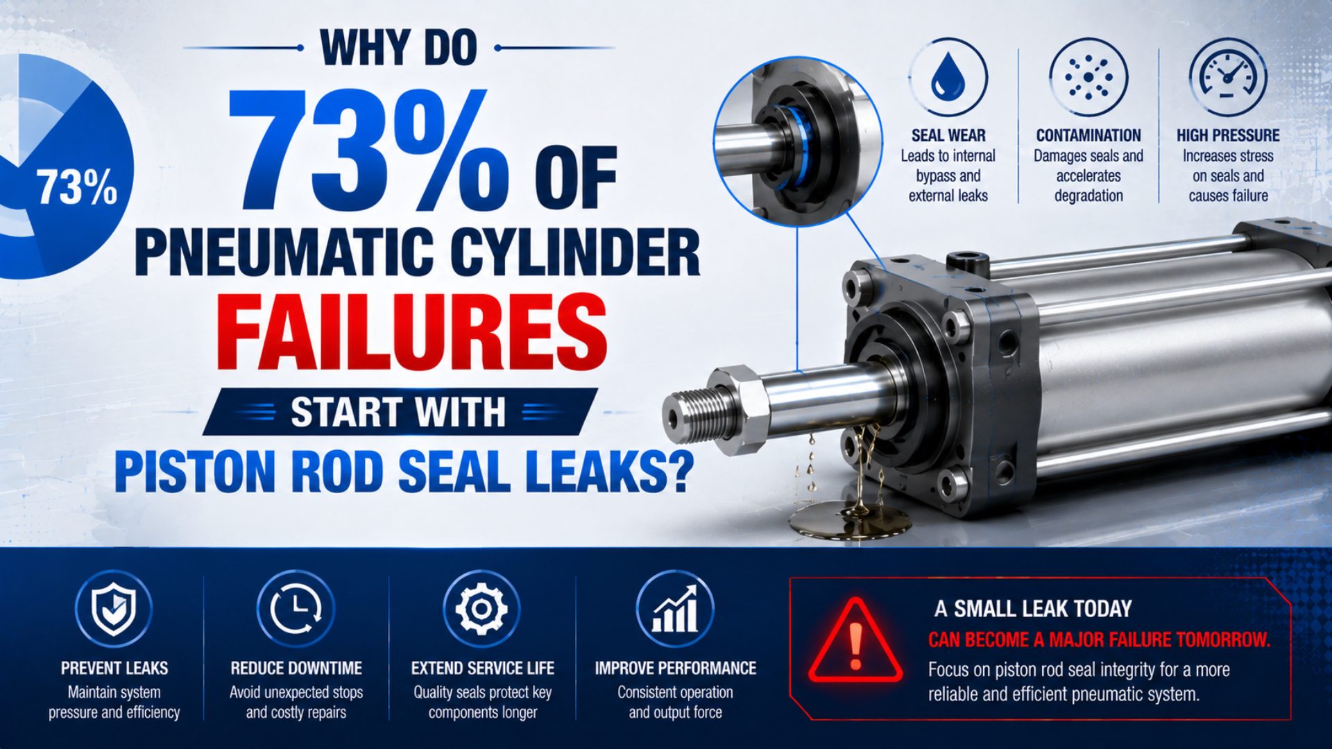 Why Do 73% of Pneumatic Cylinder Failures Start with Piston Rod Seal Leaks? featured image