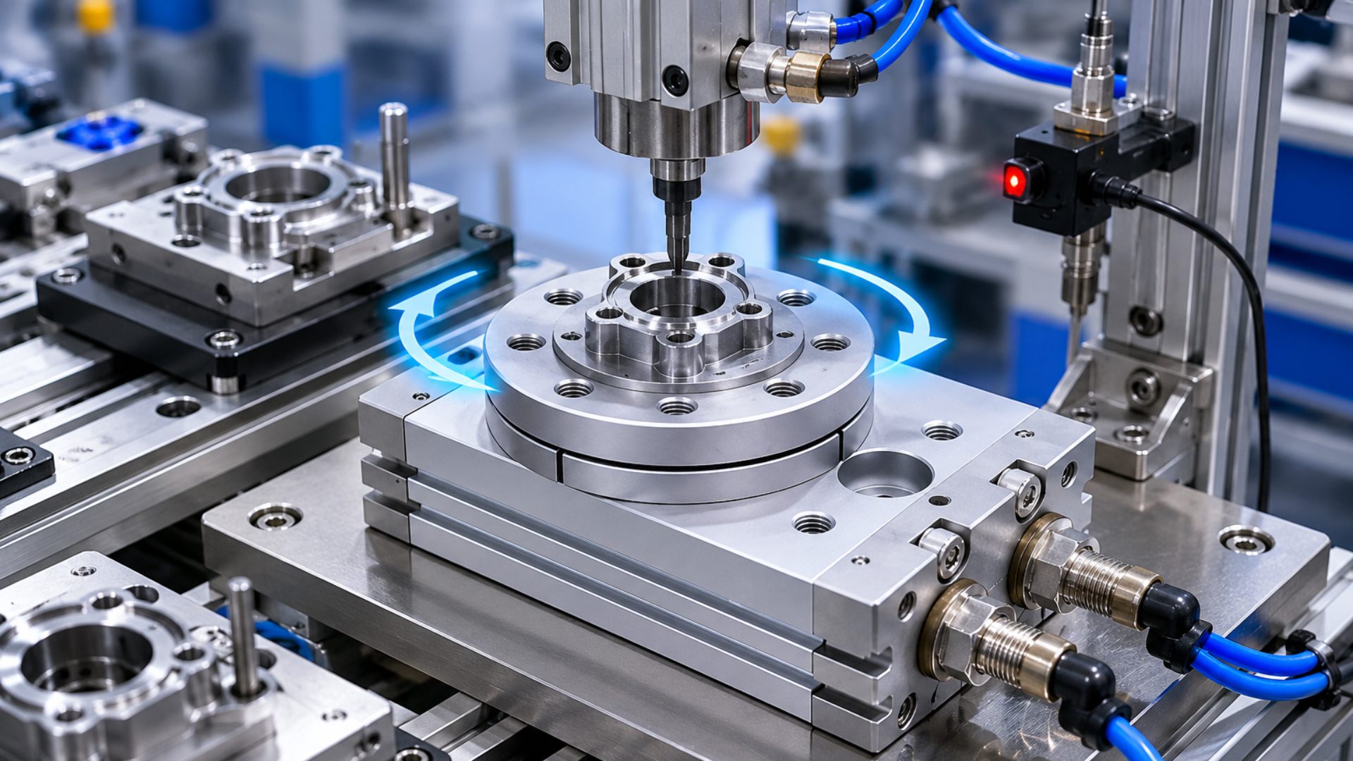 Review function, size, pressure, mounting, and inquiry data for Pneumatic Rotary Actuators.