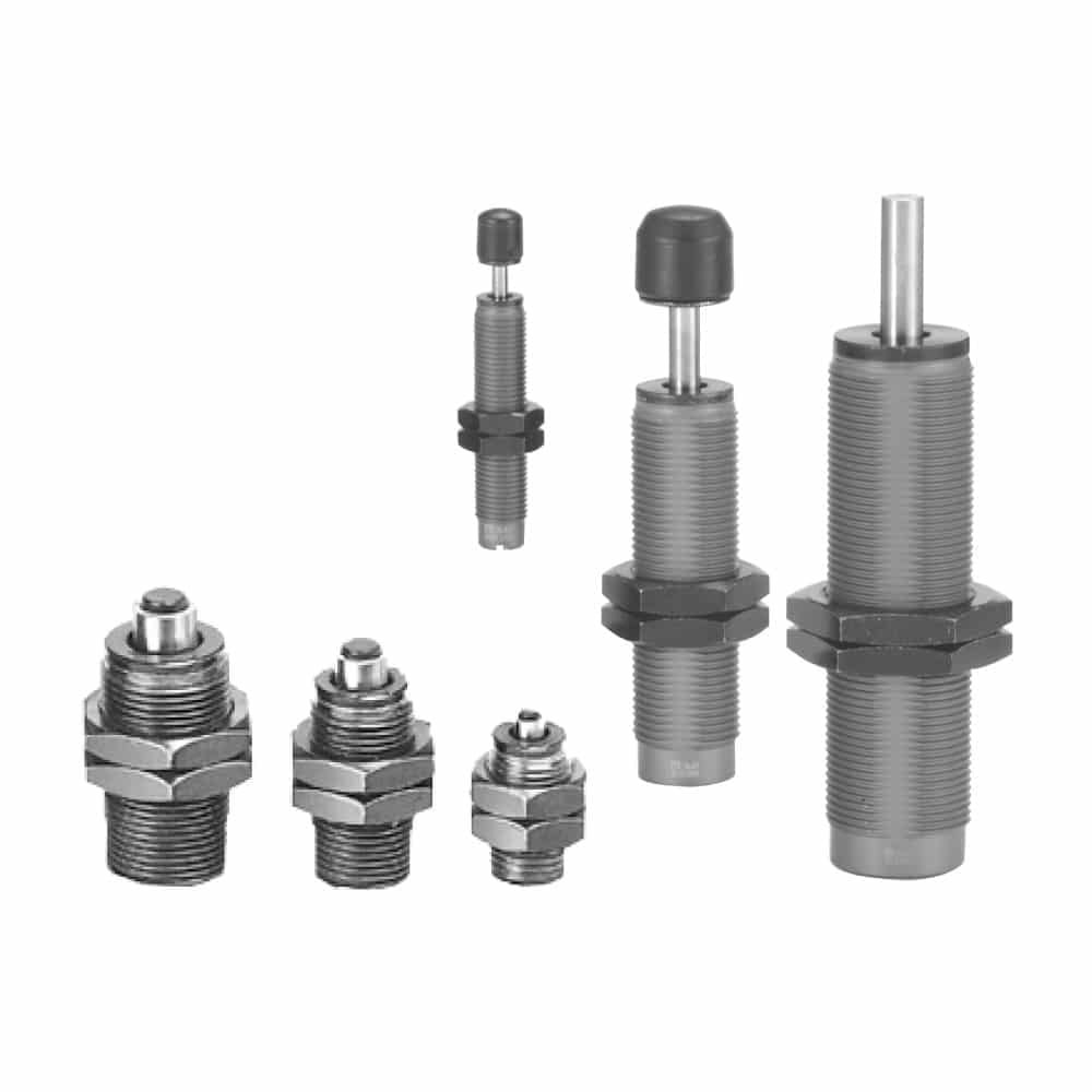RB Series Self-Adjusting Shock Absorbers - Automatic Energy Absorption Industrial Dampers for Variable Load Applications