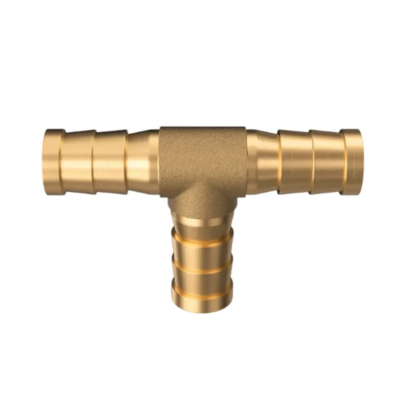 Bepto Pneumatic BTPE series machined brass hose barb tee fitting