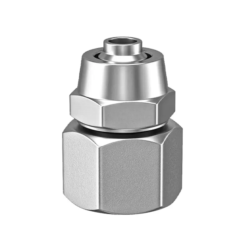 Bepto Pneumatic KNPCF rapid nut-locking pneumatic fitting for retained-tube connections