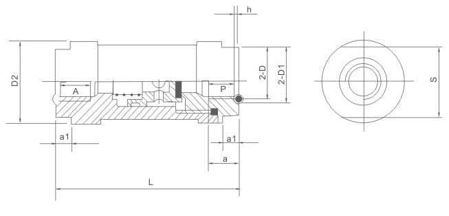 KA Series Pneumatic Check Valve (One-Way Flow) flow and pressure curve reference chart