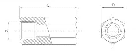 KAM Series One-Way Pneumatic Control Valve dimension reference drawing