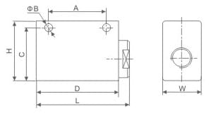 QE Series Pneumatic Quick Exhaust Valve dimension reference drawing